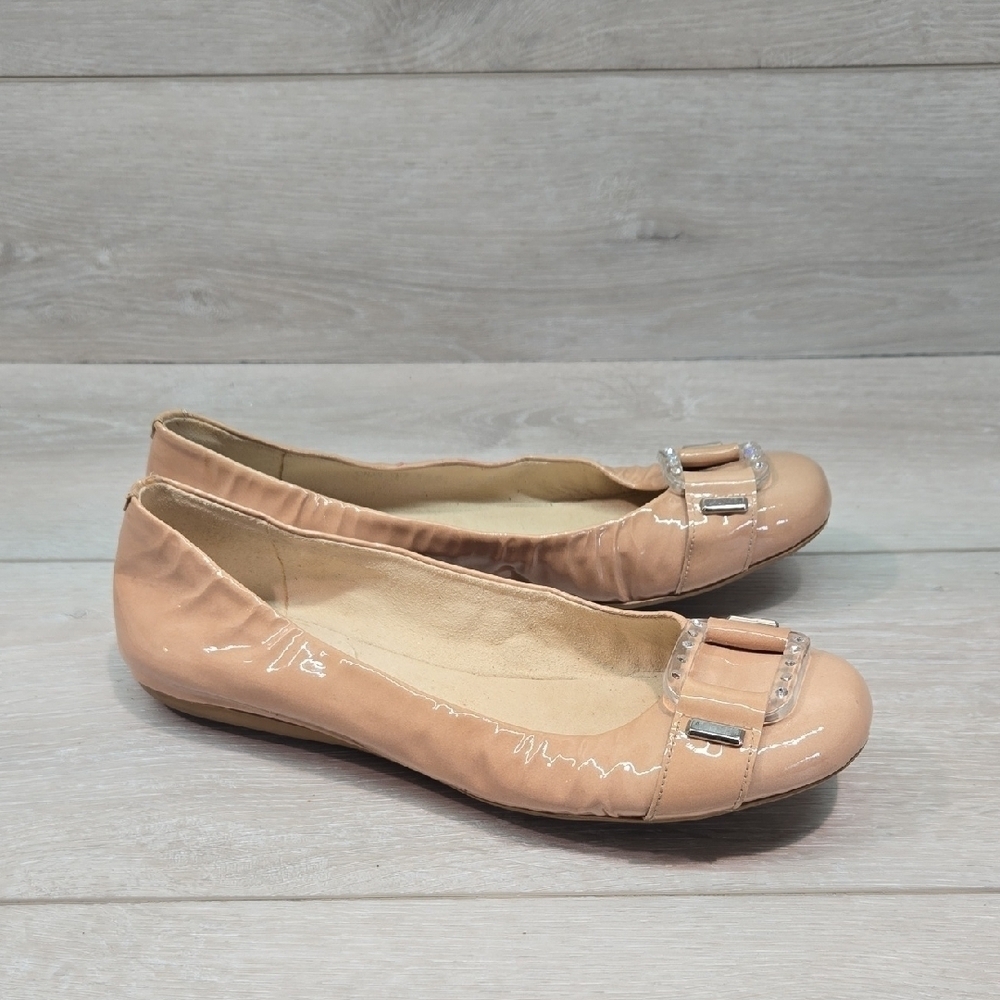 Stuart Weitzman Leather Elegant Tan Ballet Flats Shoes Sz 6M